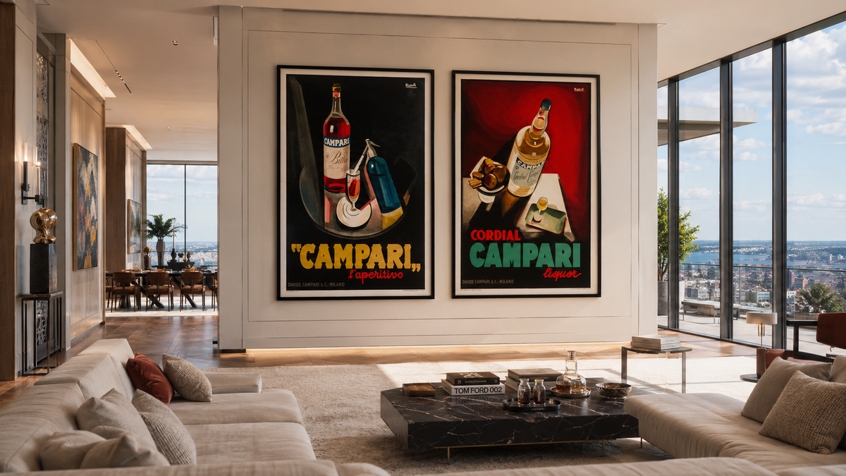 Original Vintage Italian Campari Poster by Nizzoli 1926 Large Format