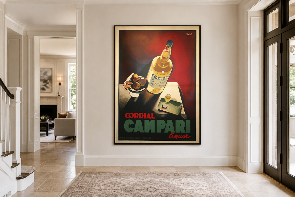 Cordial Campari Poster by Nizzoli 1926 Original - Art Deco Oversized