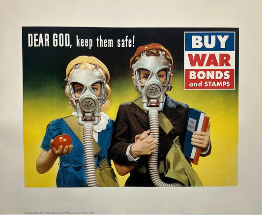 Original Vintage American WWII Poster - Dear God Keep Them Safe 1942 Published by Kroger