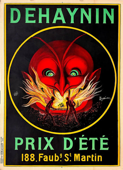 Original Vintage Leonetto Cappiello Dehaynin Prix D'Ete Poster 1912