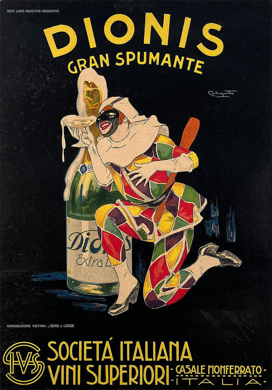 Original Vintage Italian Poster for Sparkling Wine - Dionis by Codognato