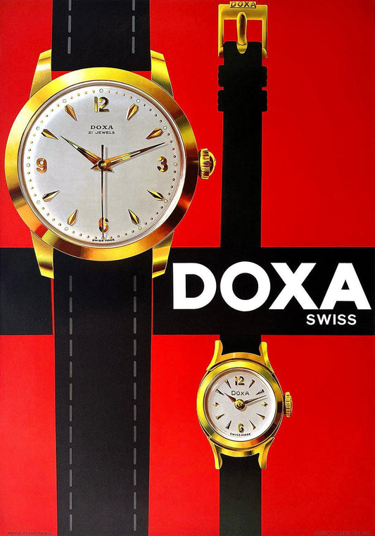 Original Vintage Poster for Doxa Swiss Watch c1960