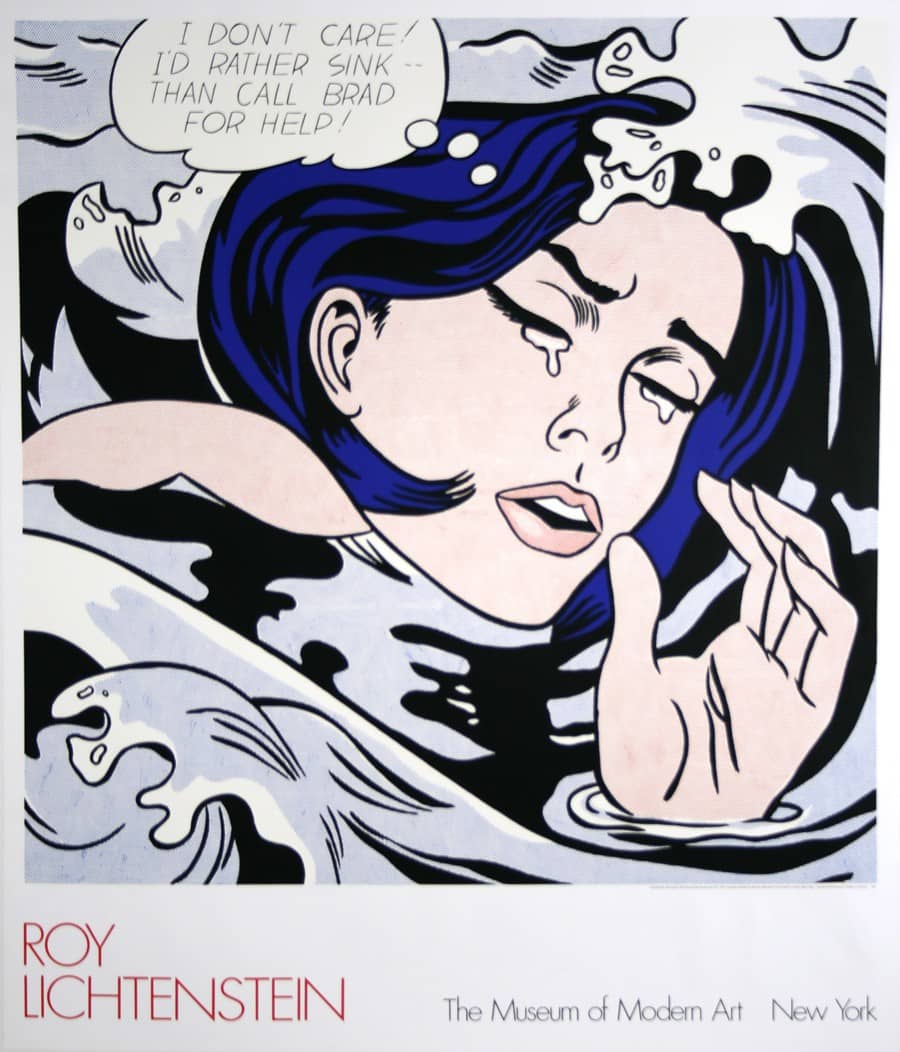 Original Vintage Pop Art Poster by Roy Lichtenstein for MoMA The Museum of Modern Art 1989