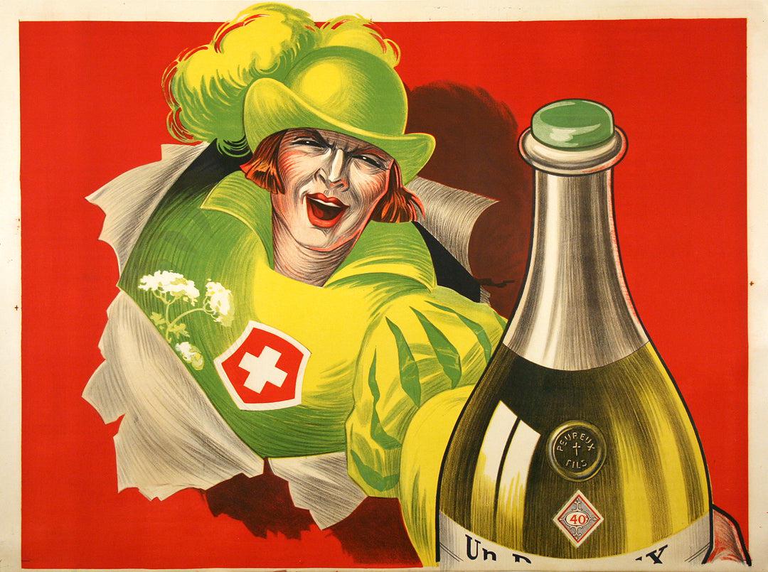 Original Exigez Un Peureux Poster by Henri LeMonnier Top Half c1925