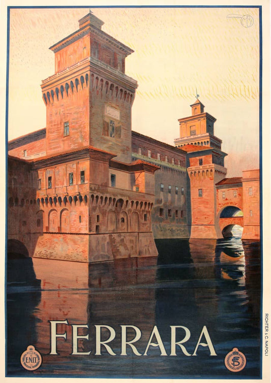 Original Vintage Poster of Ferra Italy by Mario Morgoni c1925