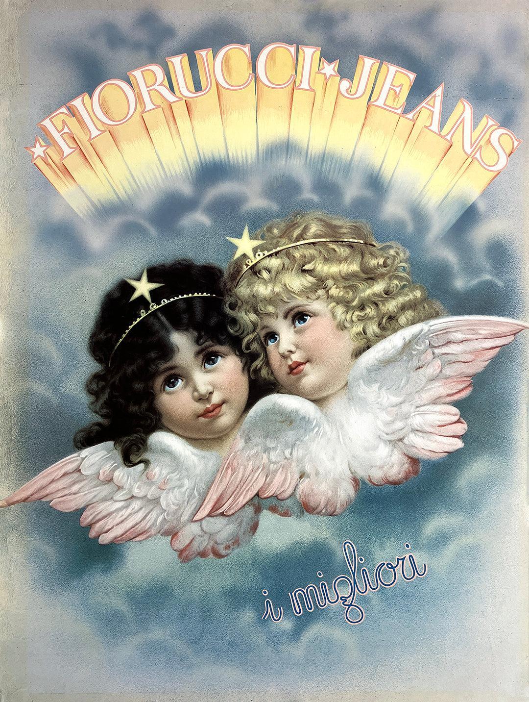 Original Vintage Fiorucci - Two Angels Poster C1975