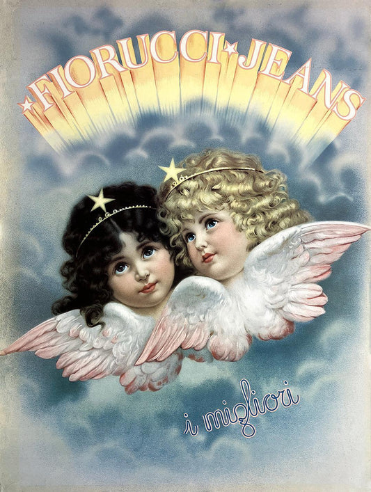 Original Vintage Fiorucci - Two Angels Poster C1975