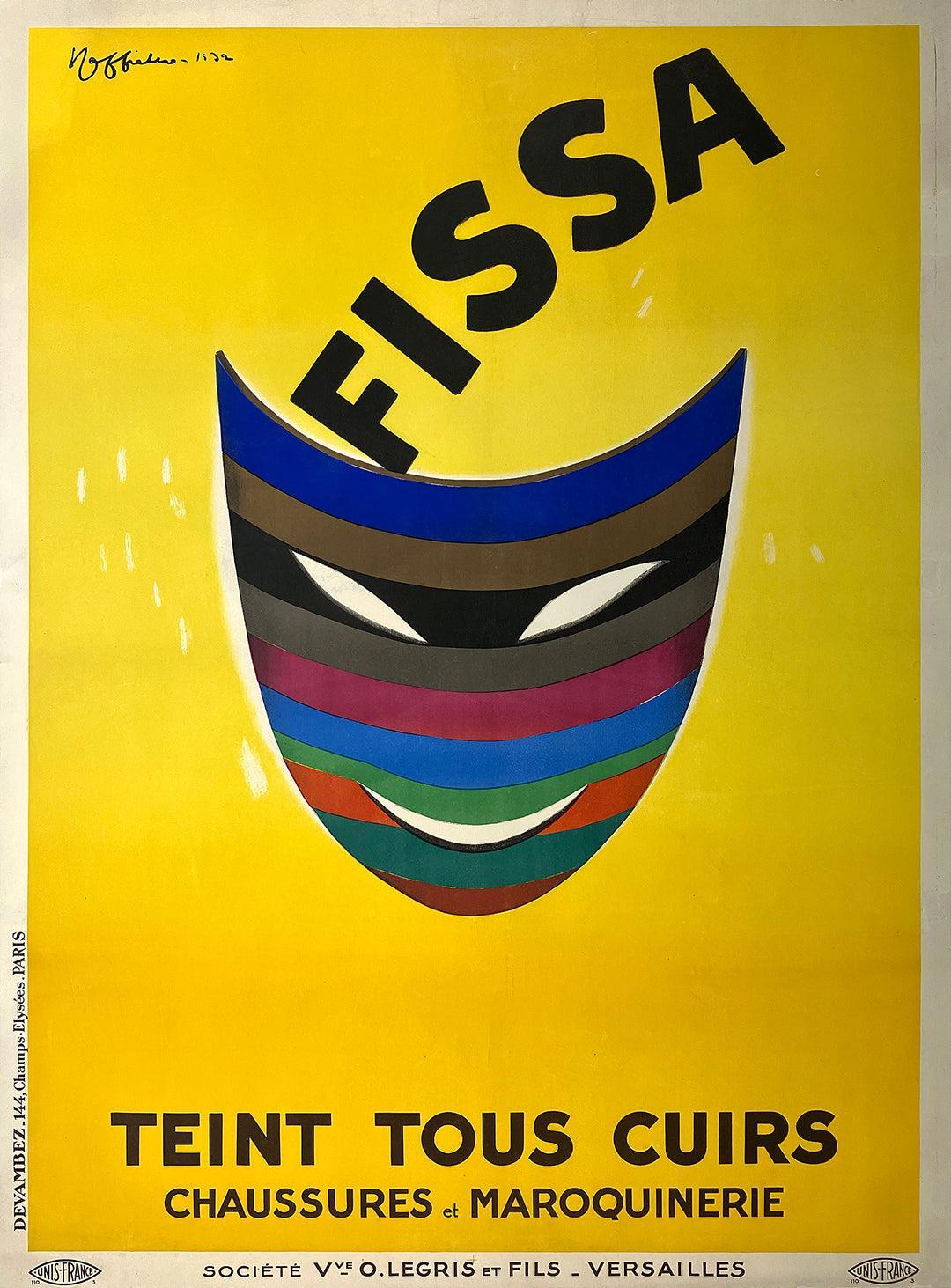 Original Vintage Leonetto Cappiello Fissa Poster 1932 - RARE