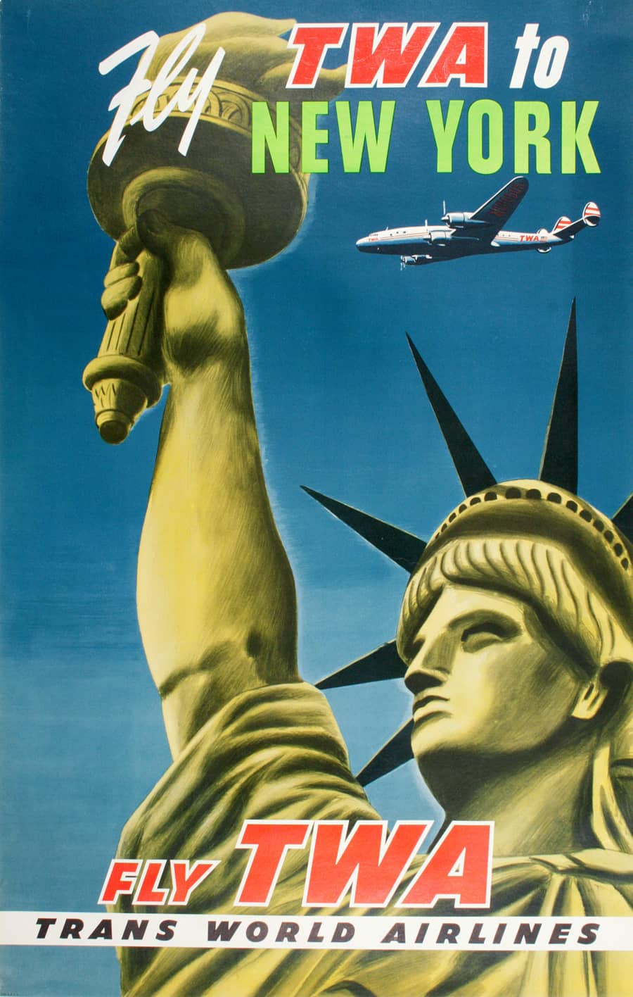 Fly TWA To New York - Statue Of Liberty