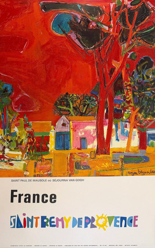 Original Vintage France Saint Remy de Province Poster by Roger Bezombes C1972