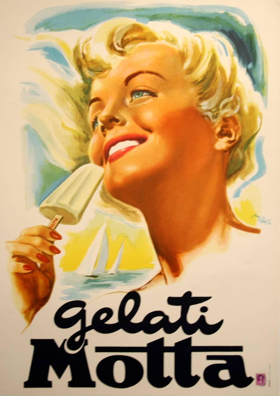 Gelati Motta by Rossi - Original Vintage 1960 Ice Cream Poster