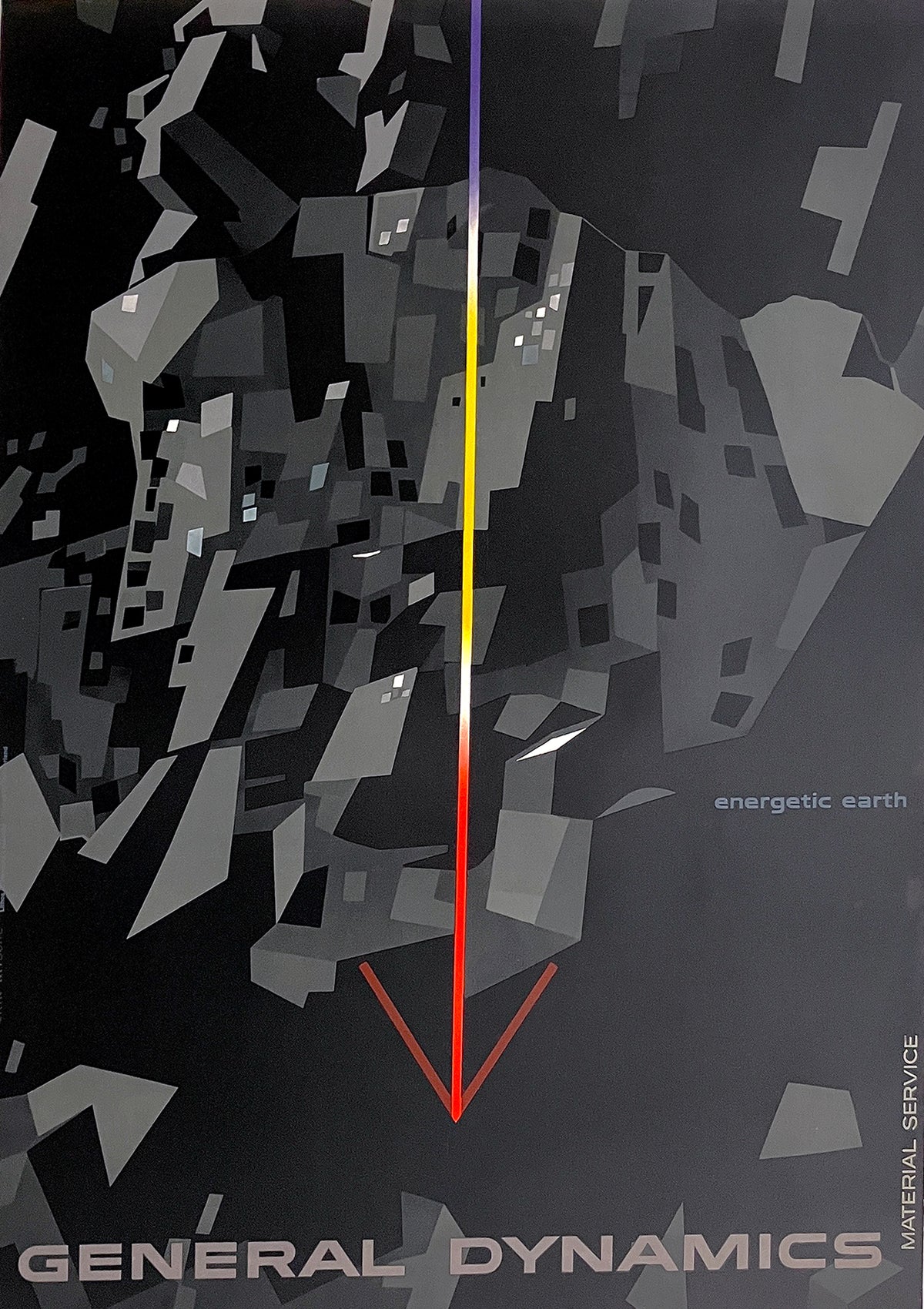 Original Vintage General Dynamics - Energetic Earth Poster by Erik Nitsche 1960