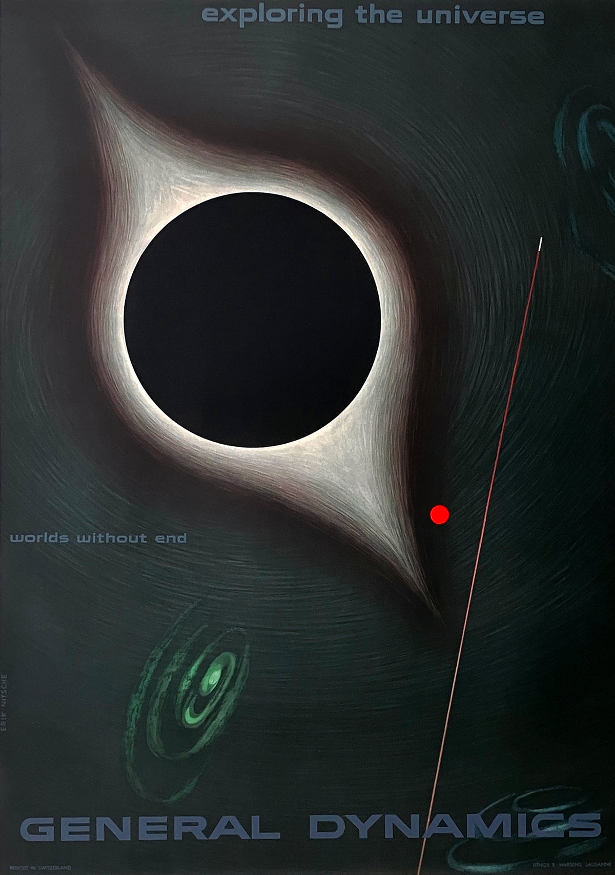 Original Vintage General Dynamics - Exploring The Universe by Erik Nitsche 1957