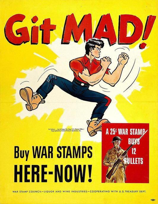 Original Vintage Poster Git Mad! by Al Capp Showing Lil' Abner C194
