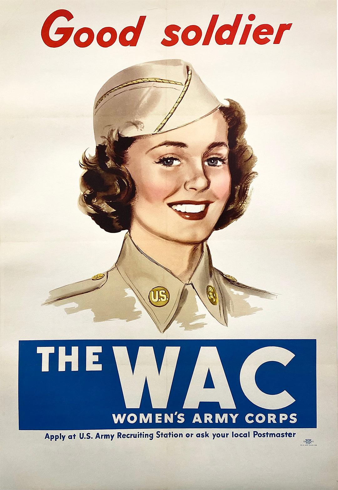 Good Soldier The Women's Army Corp WAC - Original WWll Poster
