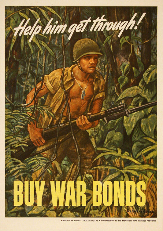 Original World War II Poster 1943 for Abbott Labs - Help Get Him Through! by Arthur Schnakenberg