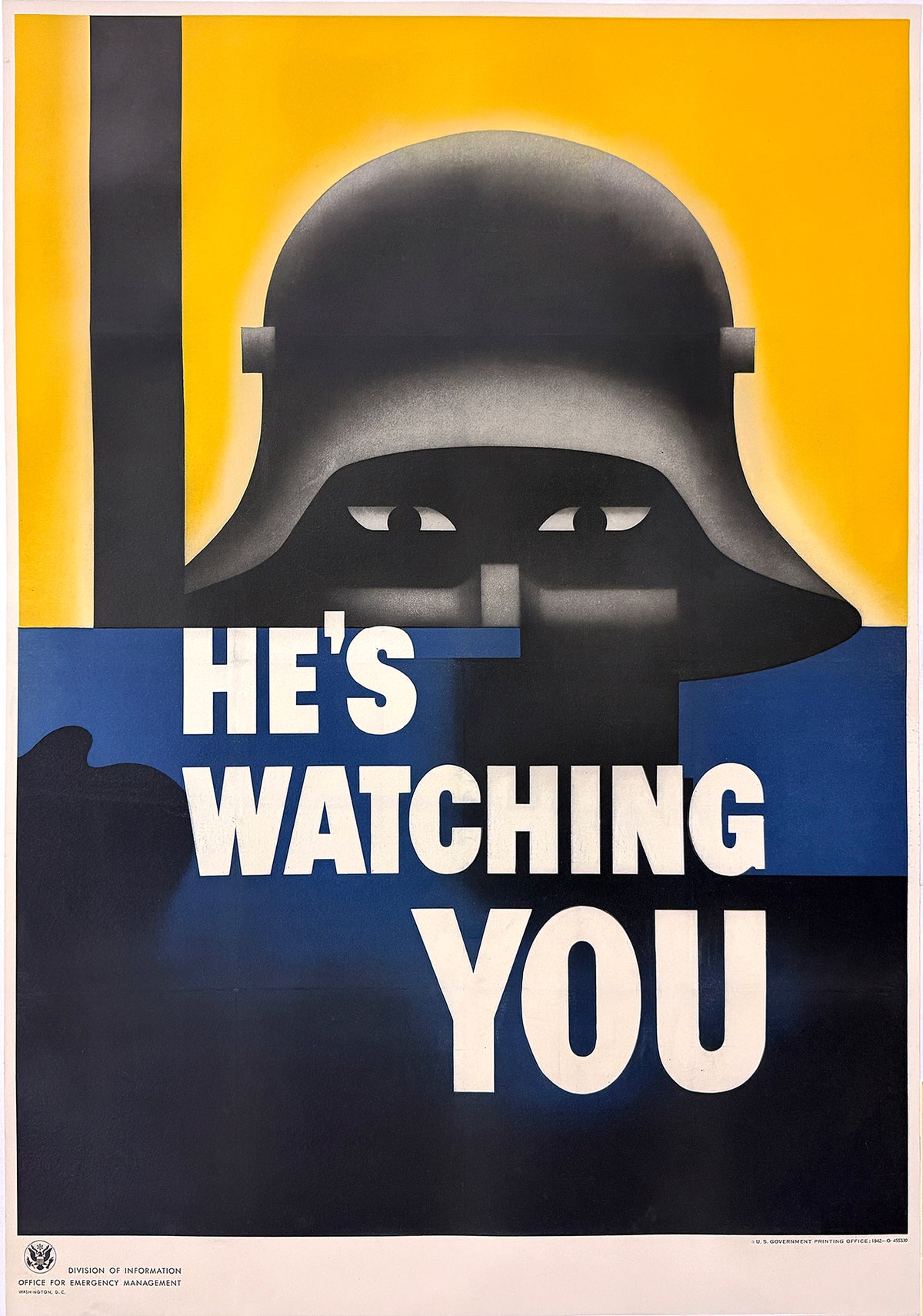 Original Vintage He's Watching You Poster by Glenn Grohe - Large Format & Rare!!!