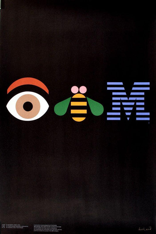 Original Poster for IBM Rhebus Created by Paul Rand in 1982