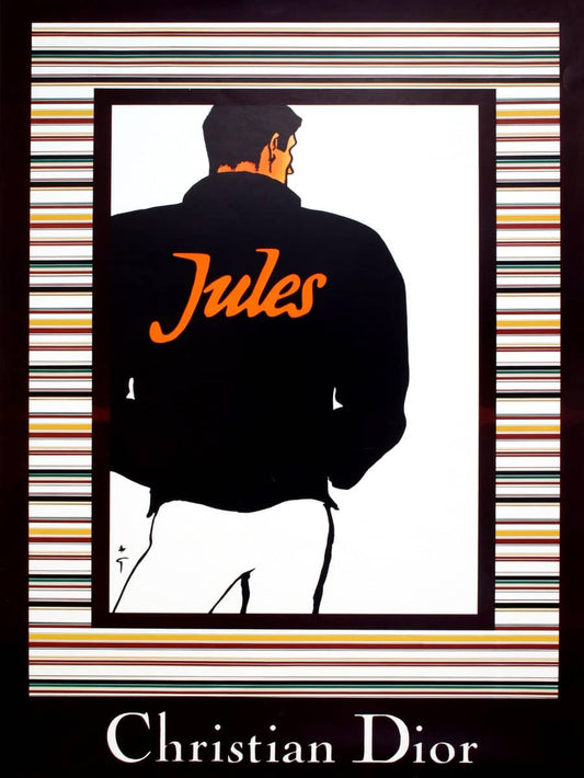 Original Jules by Christian Dior C1980 Poster created by Rene' Gruau