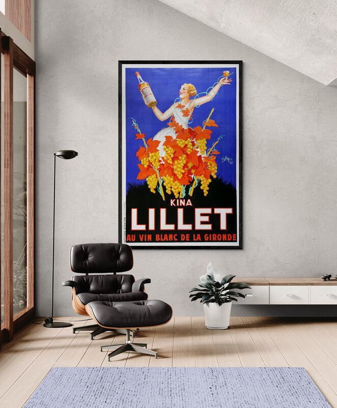 Kina Lillet 1937 Original Vintage Wine Poster by Robys