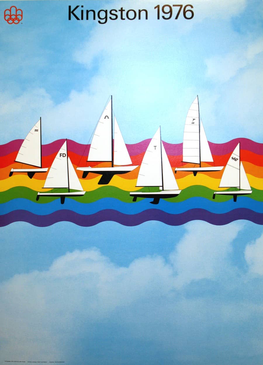 Original Summer Olympics 1976 Poster for Sailing in Kingston