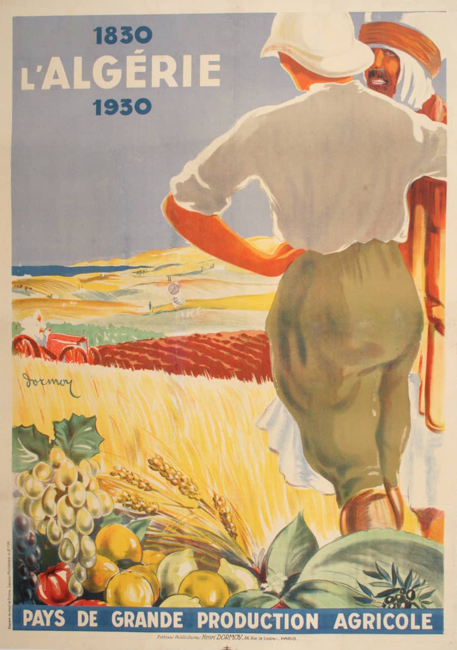 Original French Poster for Algeria Created in 1930 by Dormoy