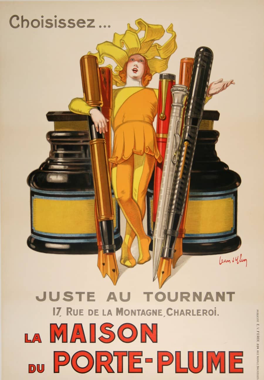 Original Vintage La Maison du Porte Plume 1928 by Jean Dylen Fountain Pens