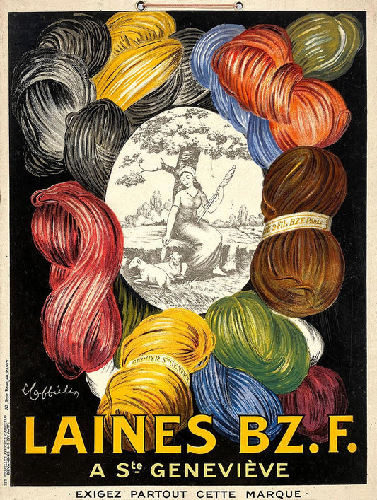 Original Vintage Cappiello Poster Laines BZ.F 1926 - Carton