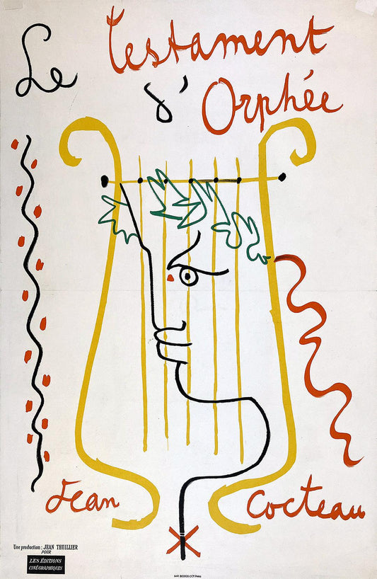 Original Vintage Jean Cocteau Film Poster Le Testament d'Orphee 1960