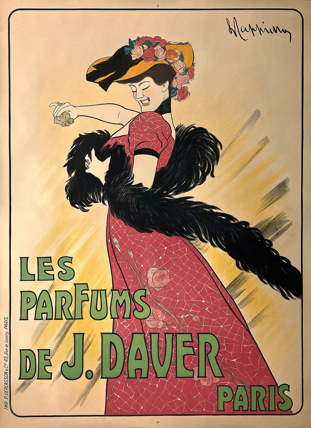 Original Vintage Poster by Leonetto Cappiello - Les Parfums de J. Daver Paris 1903