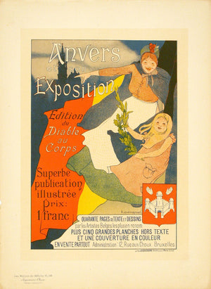 Maitres de L'Affiche Original Poster PL116 Anvers et Son Exposition by Henri Evenepoel