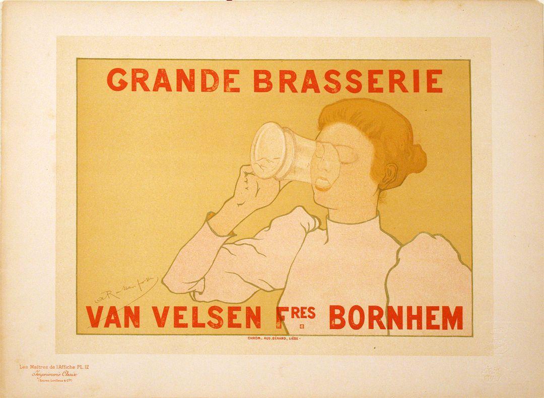 Original Vintage Maitres de l'Affiche Grande Brasserie Pl 
