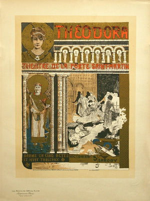 Maitres De L'Affiche - Pl 214 Theodora Original Vintage Sarah Bernhardt Play by Orazi and Gorguet 1900
