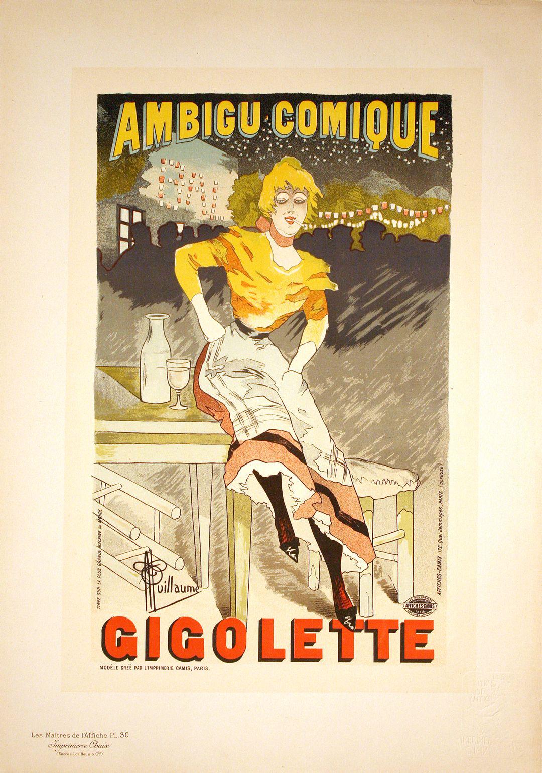Original Maitres de L'Affiche Poster PL 30 - Gigolette by Guilaume