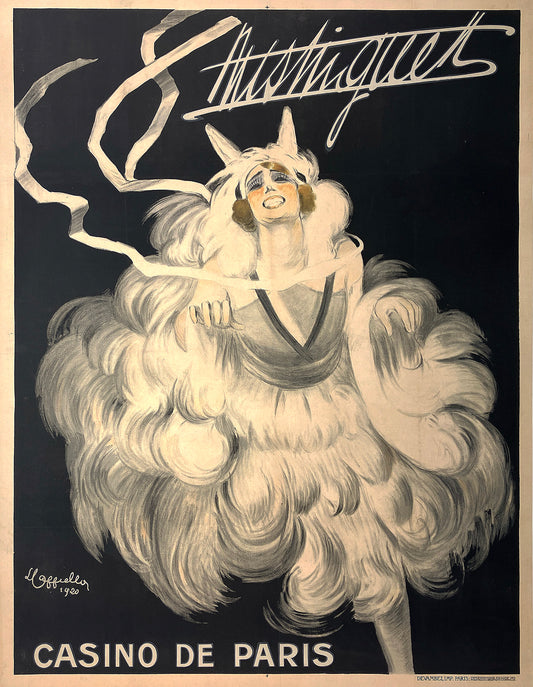Original Vintage Mistinguette Casino de Paris Poster by leonetto Cappiello 1920 - Rare!