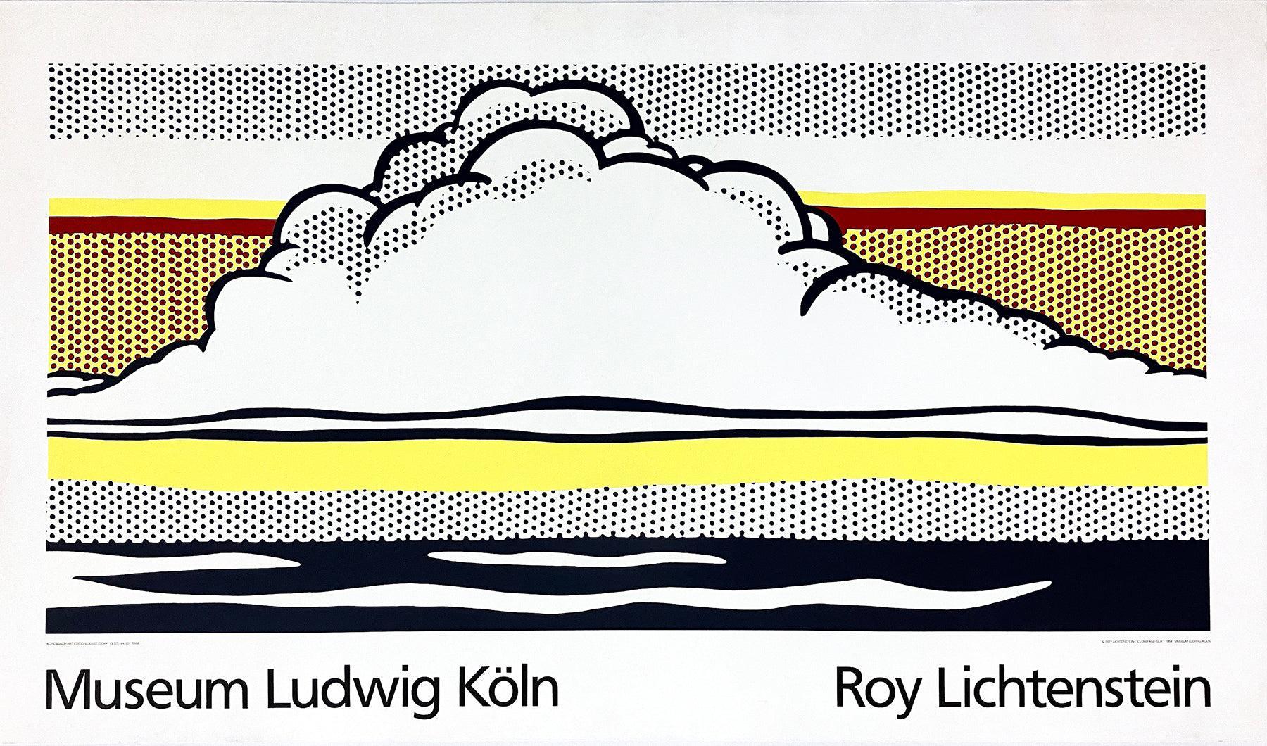 Original Roy Lichtenstein Museum Ludwig Koln Cloud and Sea Poster 1989