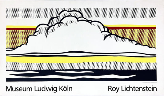 Original Roy Lichtenstein Museum Ludwig Koln Cloud and Sea Poster 1989