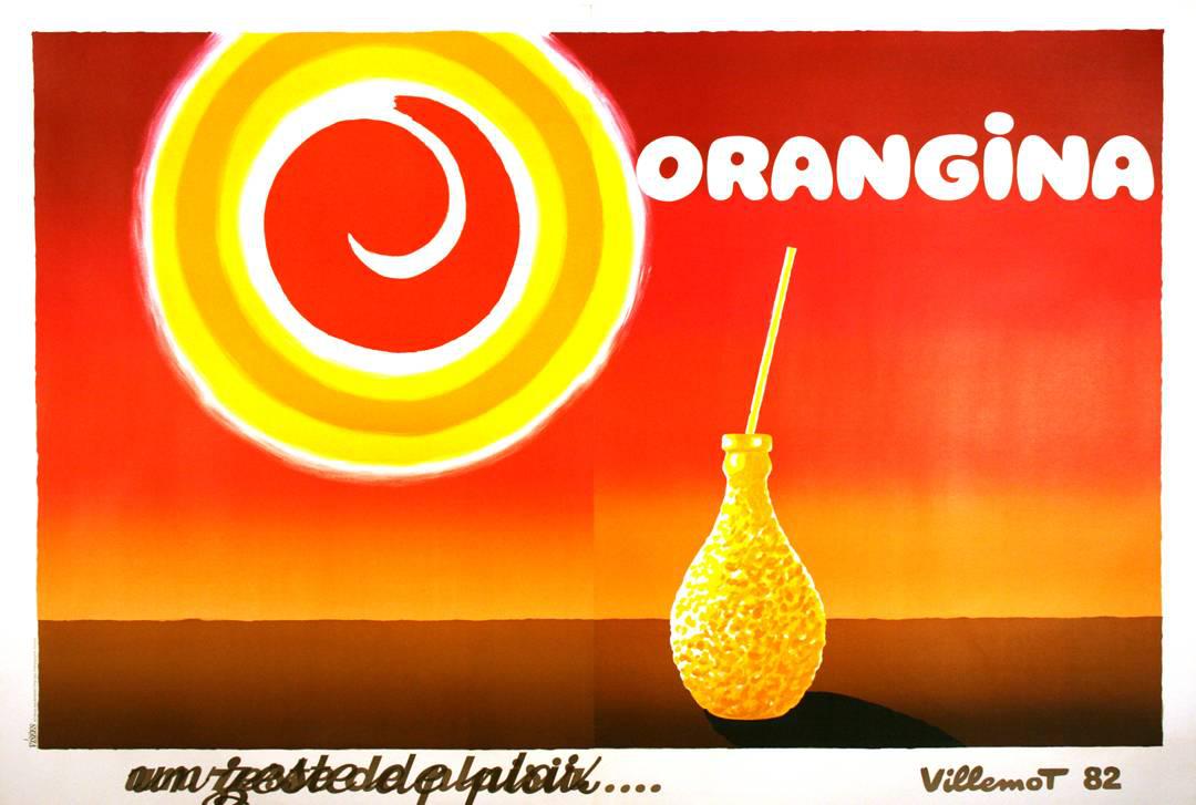 Orangina Sun Original Vintage Poster 1982 Original by Bernard Villemot