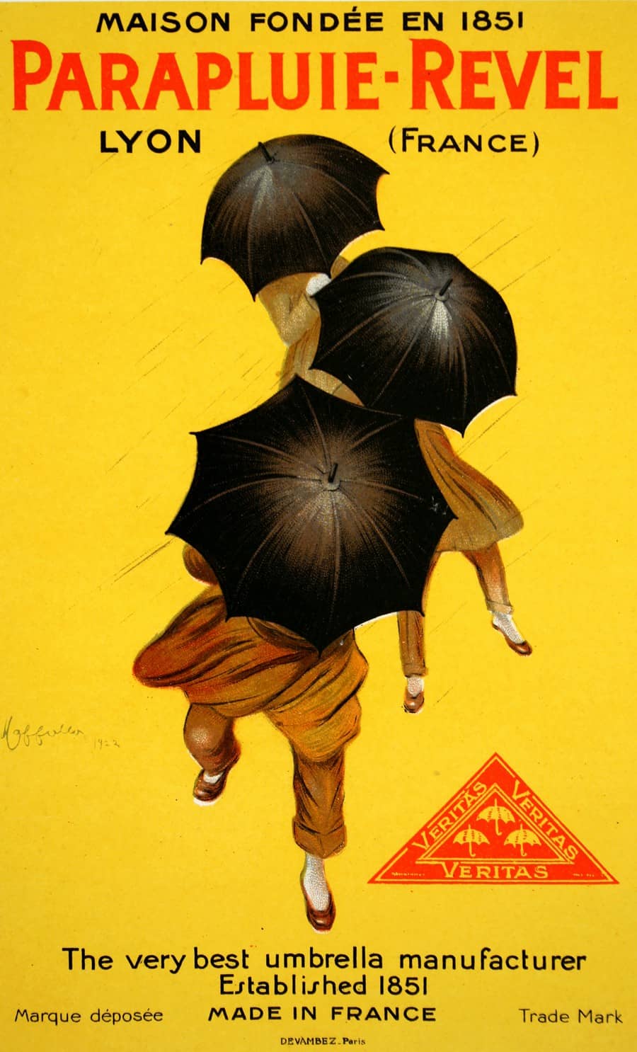 Leonetto Cappiello Poster for Parapluie Revel Umbrellas 1922