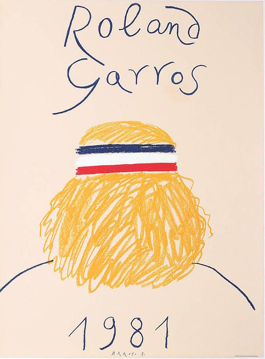 Original Vintage Roland Garros French Open Poster 1981 by Arroyo