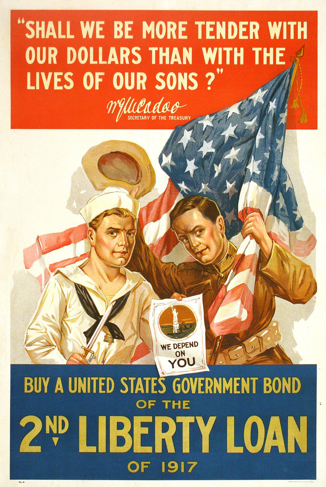 Original World War I Poster - Shall We Be More Tender With Our Dollars? 2nd Liberty Loan by William Gibbs 1917