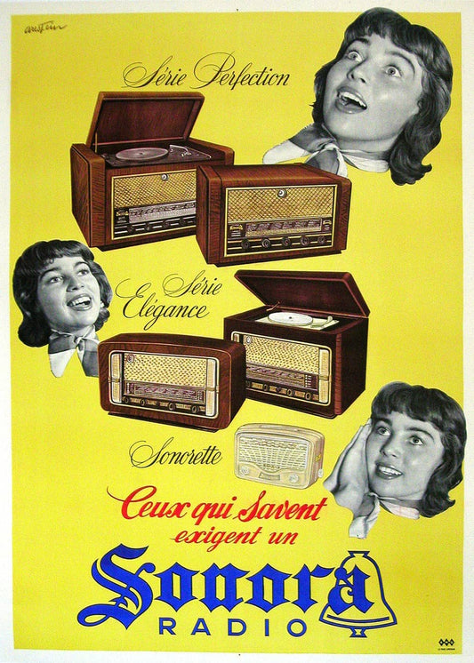 Original French 1950's Poster - Sonora Serie Perfection by Arestein