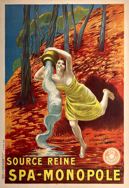 Original Vintage Leonetto Cappiello Spa Monopole Poster 1922