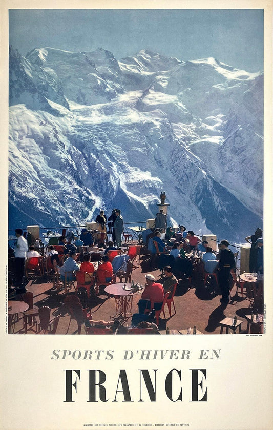 Original Vintage Poster Sports D'Hiver En France C1960