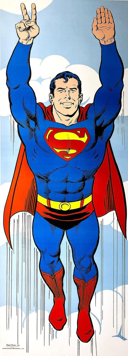 Original Vintage Superman 1971 Poster by Curt Swan