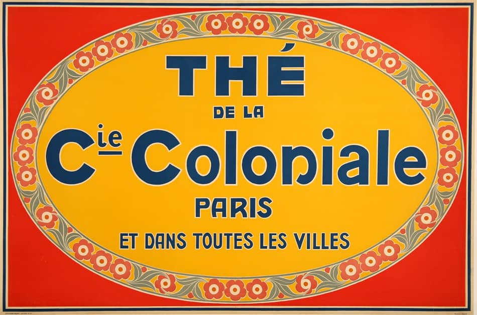 Original Vintage The' de la Cie Coloniale 1930's French for tea