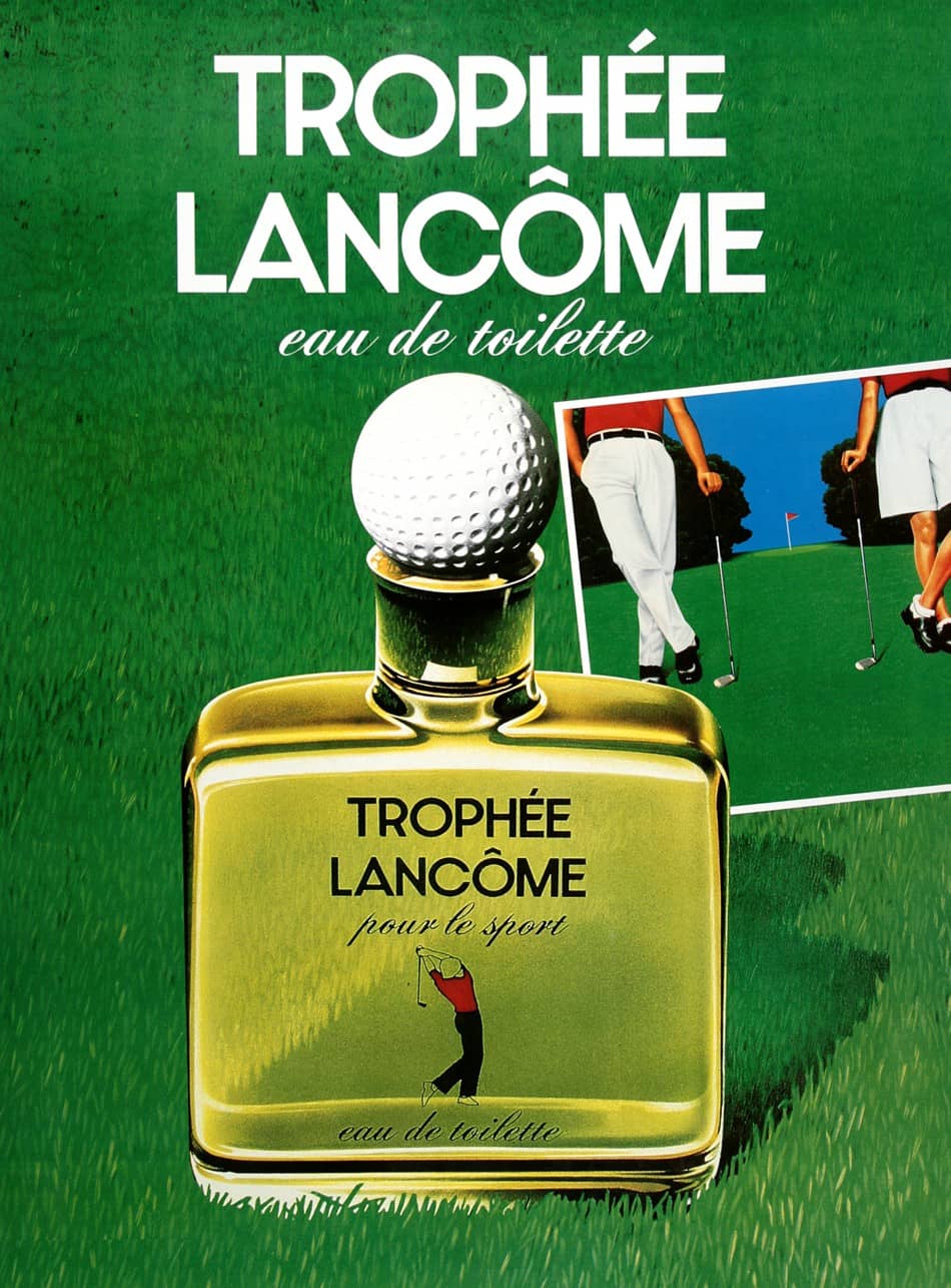 Original Vintage Perfume Poster Trophee Lancome 1995 Golf