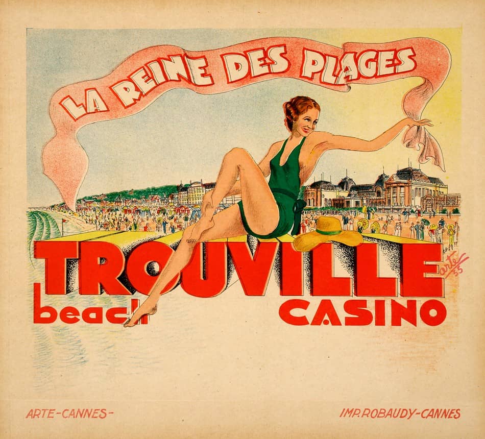 Original French Poster 1933 - Trouville Beach Resort