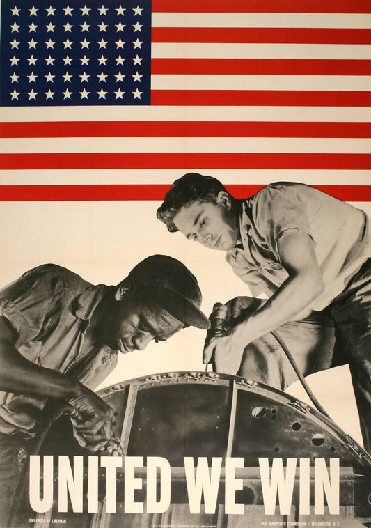 United We Win - Original World War ll Poster 1942 by Lieberman  Small Format