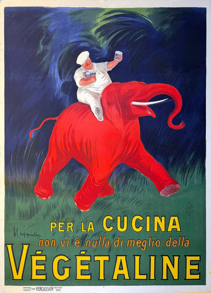 Original Vintage Leonetto Cappiello Vegetaline Per La Cucina Poster C1912